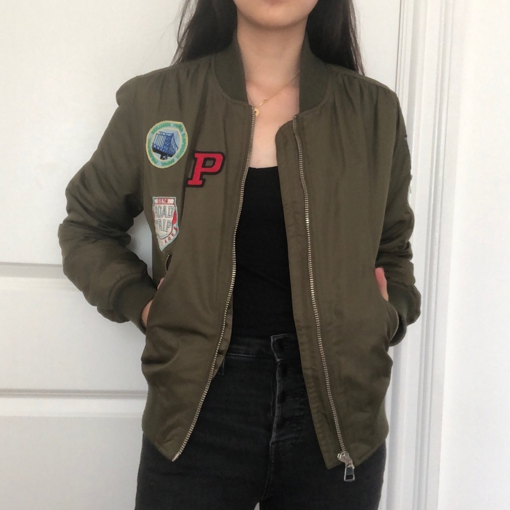 Army Green Bomber Jacket